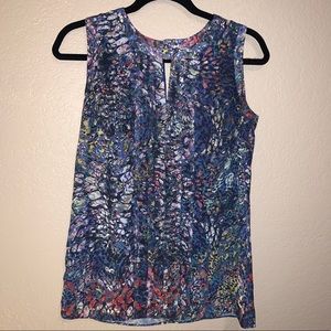 CAbi XS Colorful Stained Glass Sleeveless Top